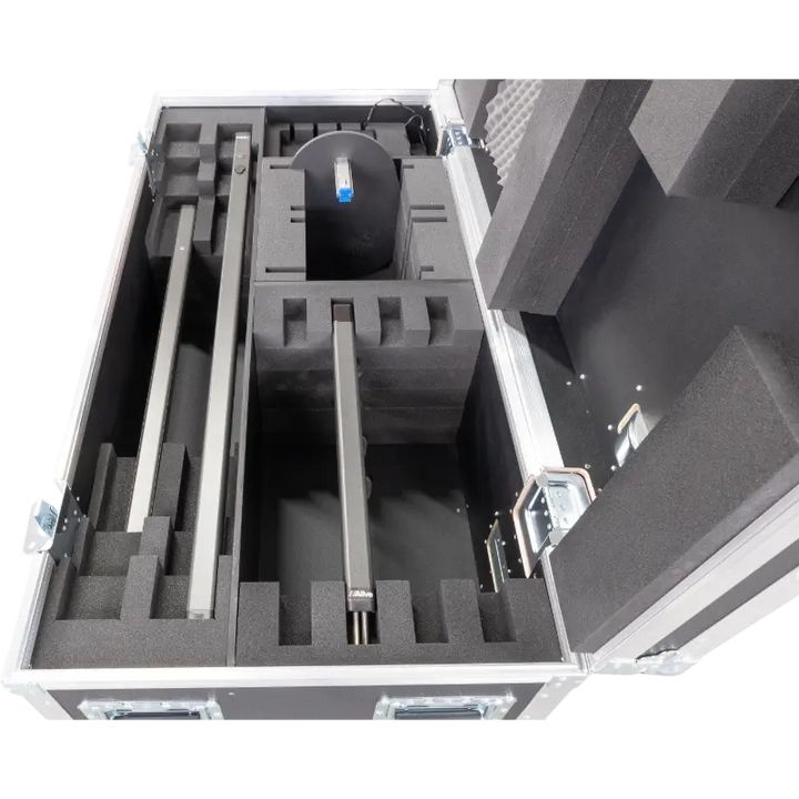 Innled T4x professional wireless LED lighting fixtures requiring an integrated logistics and charging case