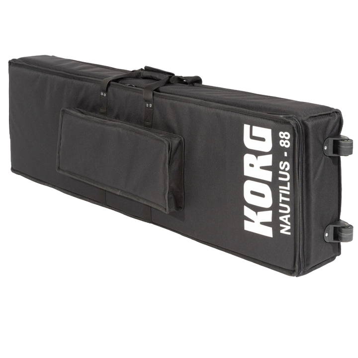 Front right perspective view of the ALP Bags professional protective bag for the Korg Nautilus 88