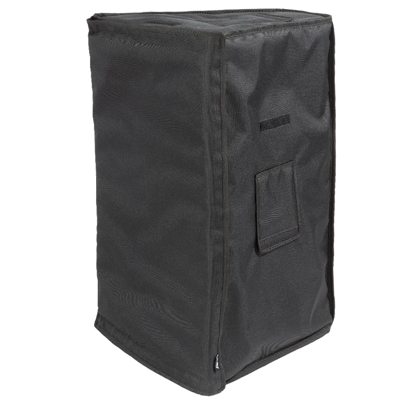 Front right side angle of the protective cover displaying the side flap and robust Cordura material on the L-Acoustics A15 Wide