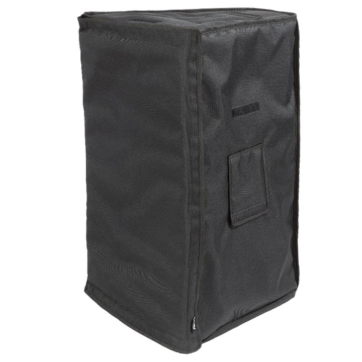 Front right side angle of the protective cover displaying the side flap and robust Cordura material on the L-Acoustics A15 Wide