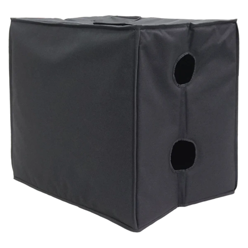 Side profile view highlighting the streamlined slip-on design of the protective cover over the L-Acoustics SB18 sub
