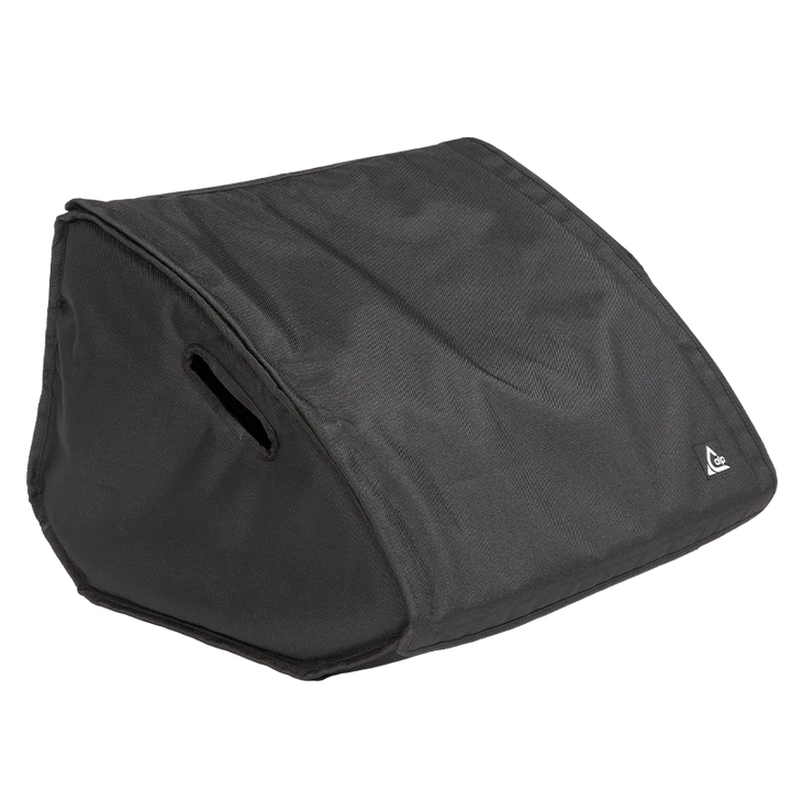 Front right side angle of the protective cover displaying the side flap and robust Cordura material on the L-Acoustics X15