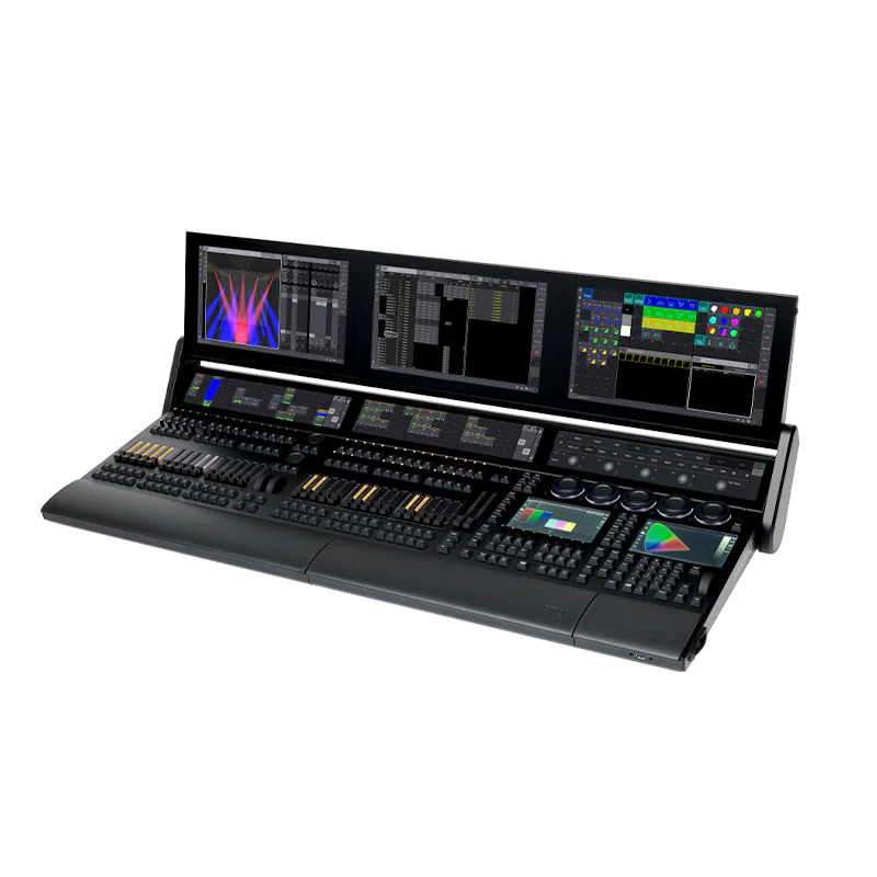 Standalone view of the MA Lighting grandMA3 full-size console, representing the equipment protected by ALP Covers