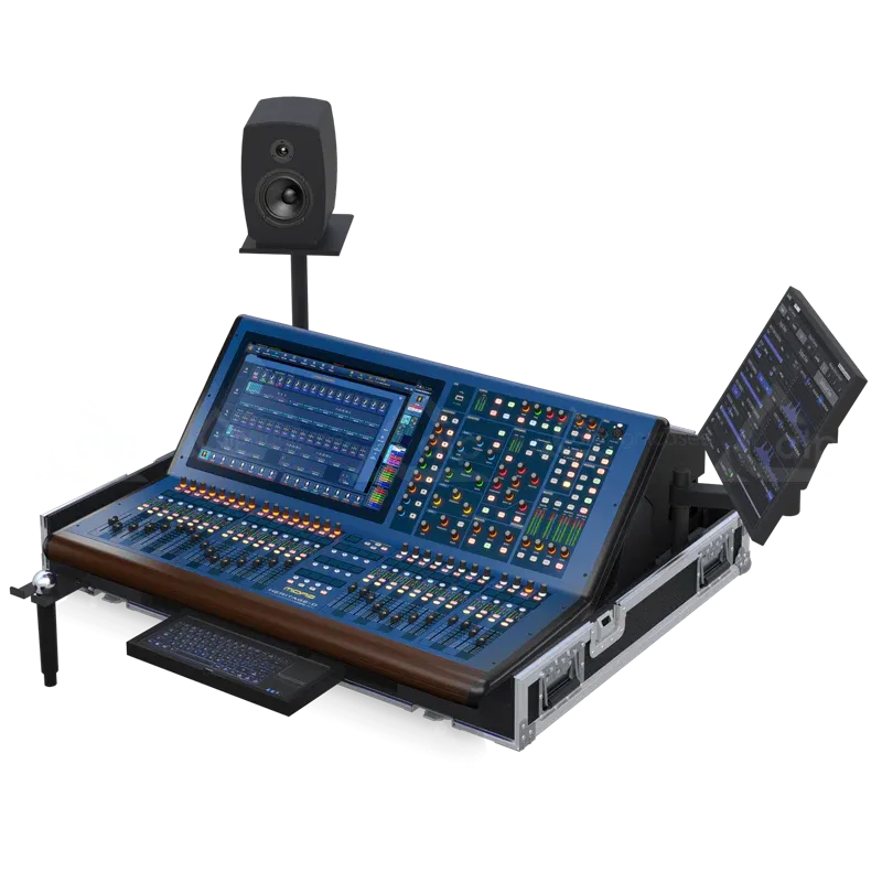 Midas HD96-24 Series IV Case with Wheels Side view flight case lateral side
