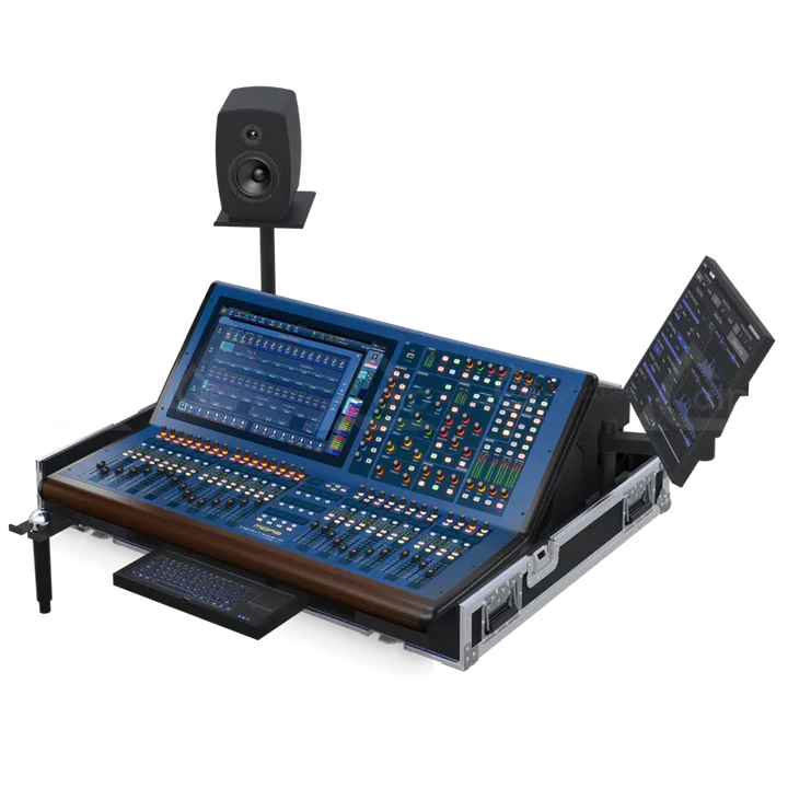 Midas HD96-24 Series IV Case with Wheels Side view flight case lateral side