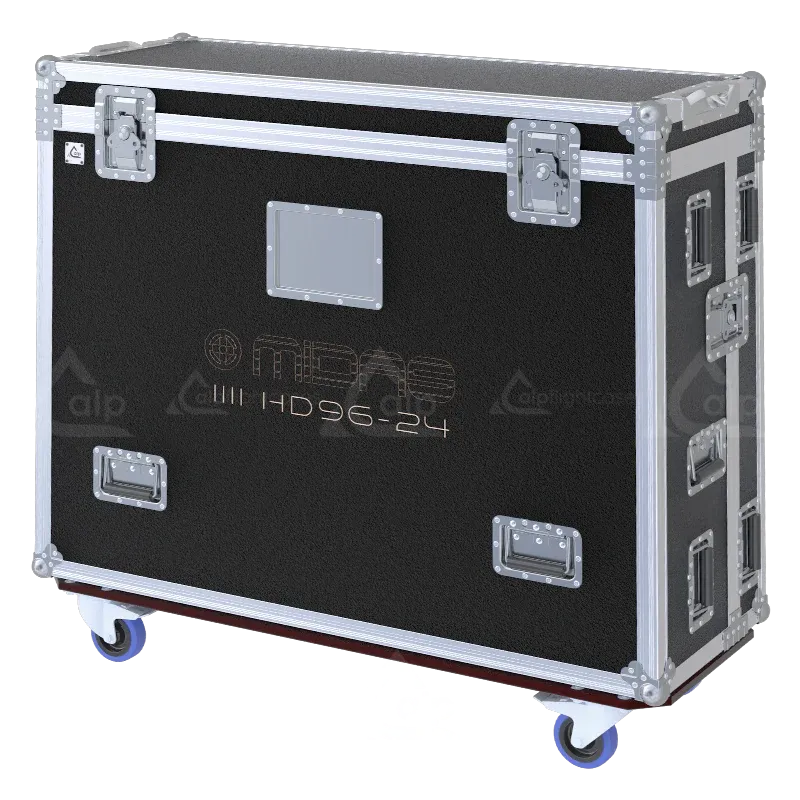 Midas HD96-24 Series IV Case with Wheels side view lateral flight case