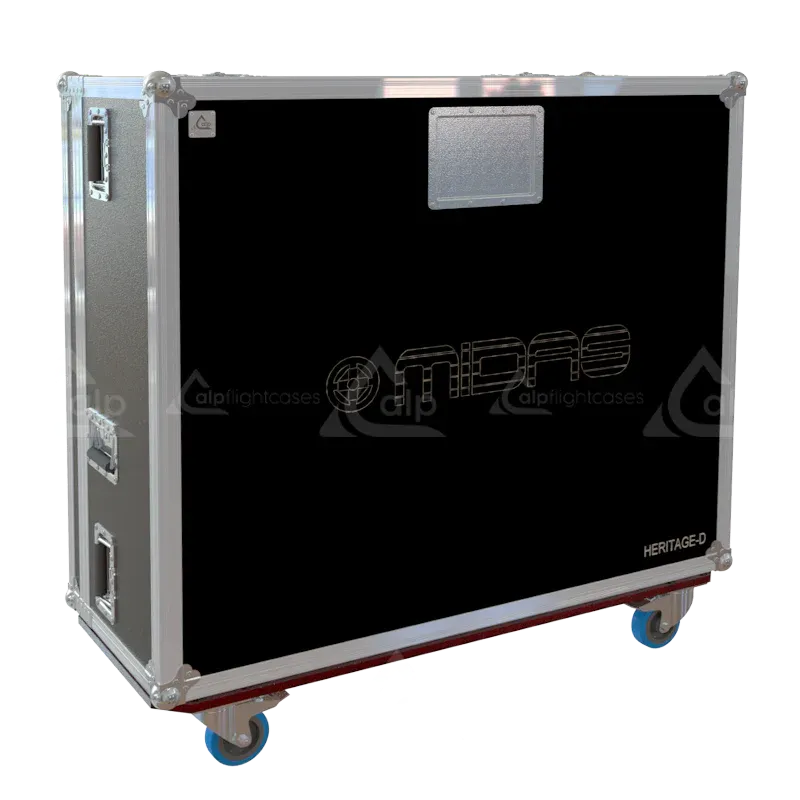 Midas Heritage Series III Case with Doghouse and Wheels closed lateral view