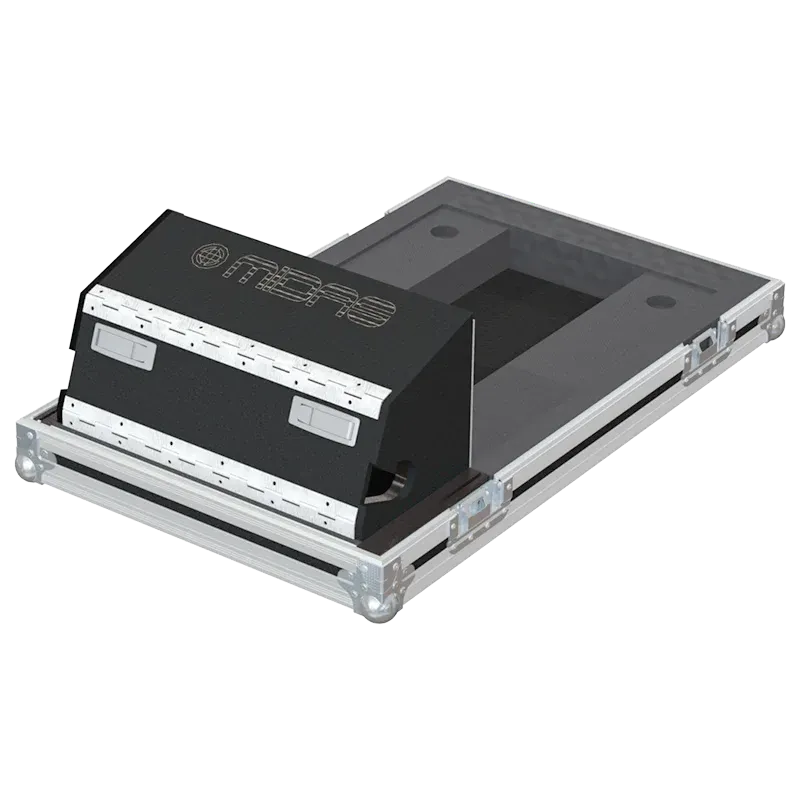 MIDAS M32R - SERIE III - WHEELS LATERAL SIDE VIEW FLIGHT CASE