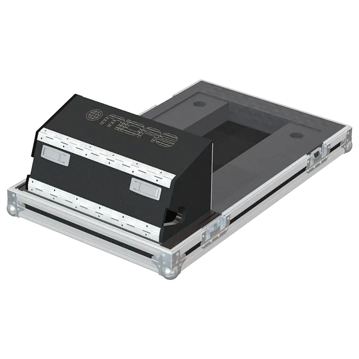 MIDAS M32R - SERIE III - WHEELS LATERAL SIDE VIEW FLIGHT CASE