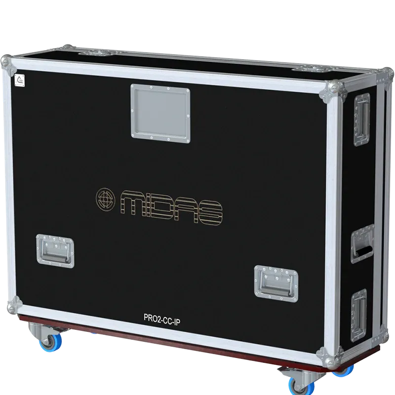 MIDAS PRO2-CC-IP FLIGHT CASE LATERAL SIDE VIEW