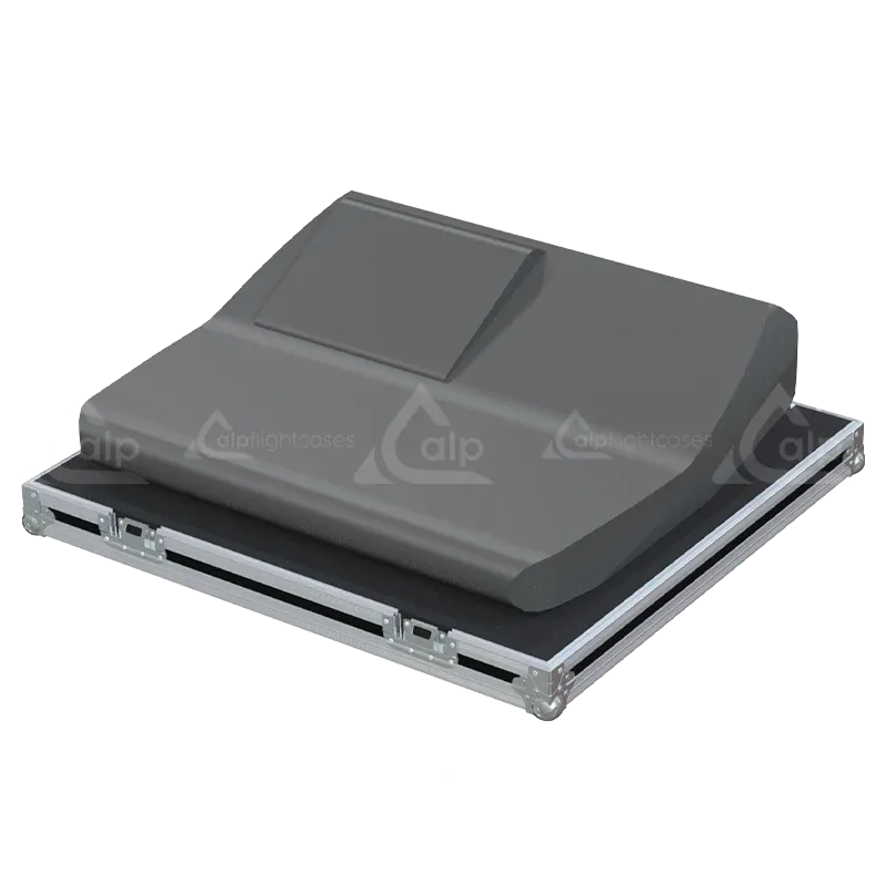 Midas PRO2C-CC Series II Case with Doghouse and Wheels open lateral view