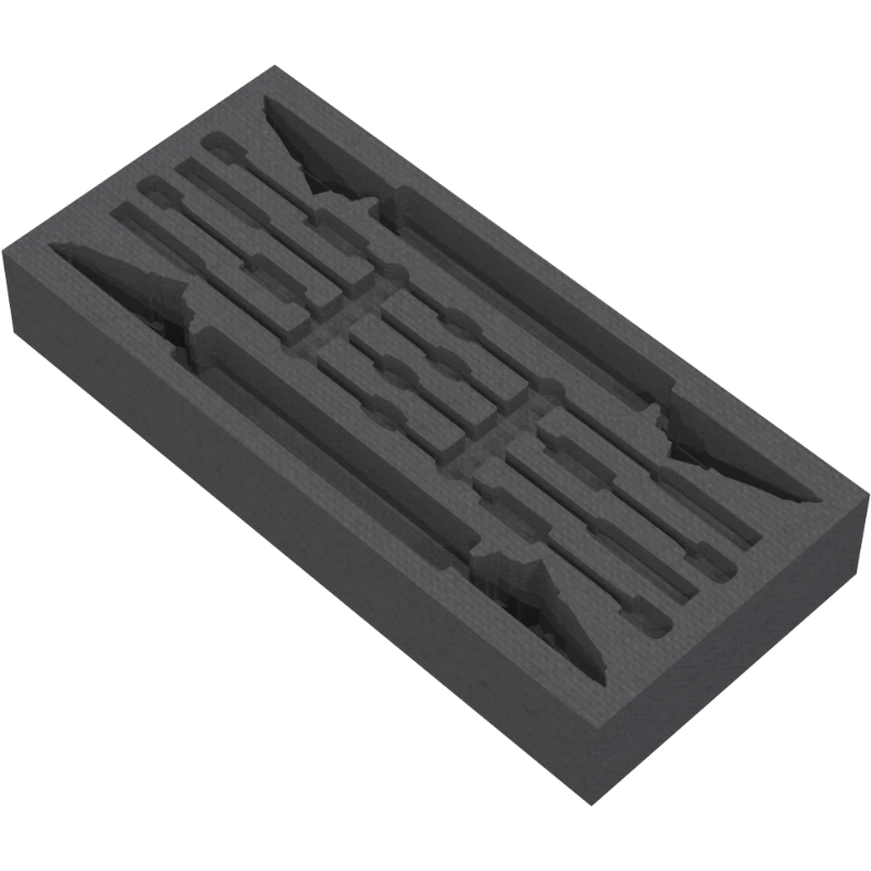 Close-up precision foam cutouts for ES915 and MX418 microphone series