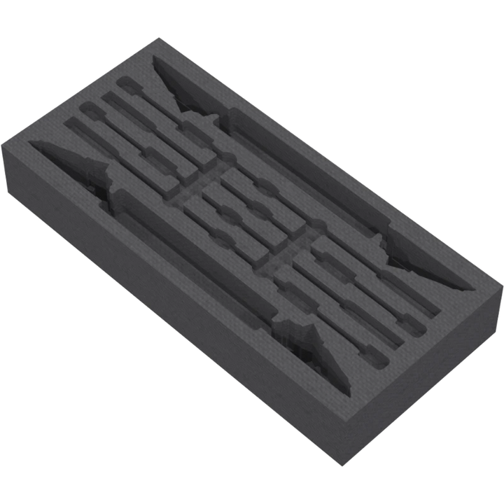 Close-up precision foam cutouts for ES915 and MX418 microphone series