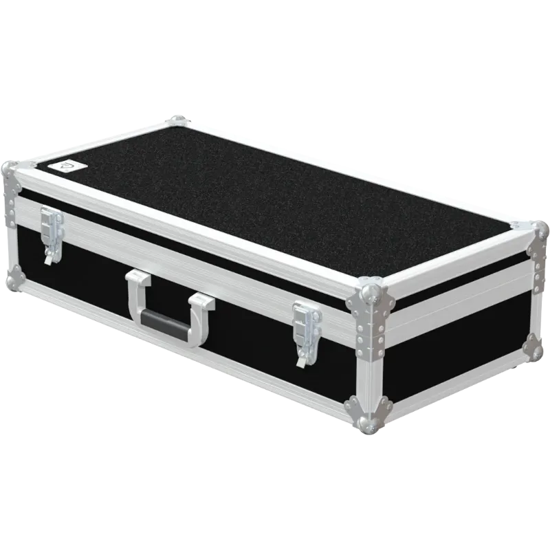 Front view of the professional multicase for 4x conference microphones and bases by ALP Flight Cases