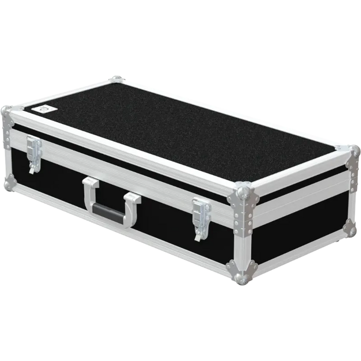 Front view of the professional multicase for 4x conference microphones and bases by ALP Flight Cases