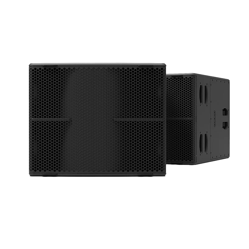 NEXO L18 professional subwoofer shown separately without its protective cover.