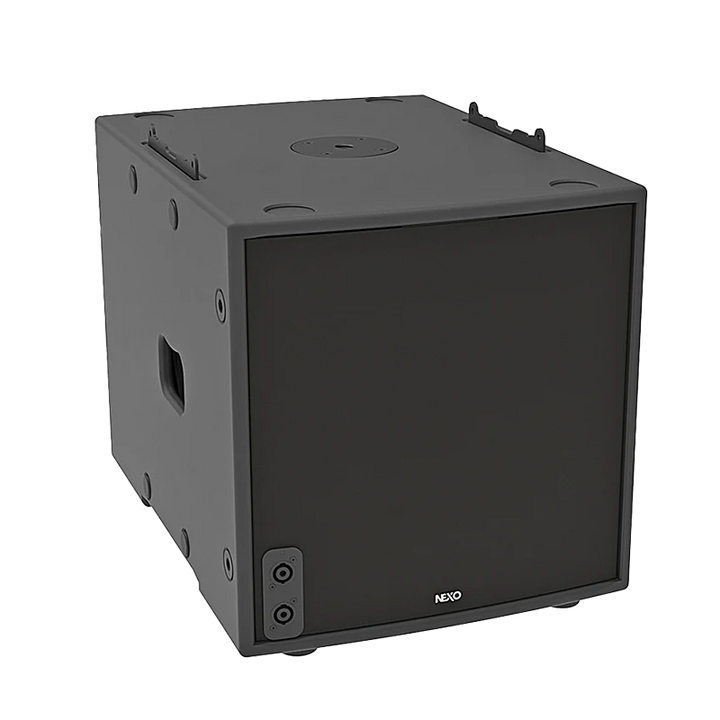 NEXO MSUB12 professional subwoofer shown separately without its protective cover.