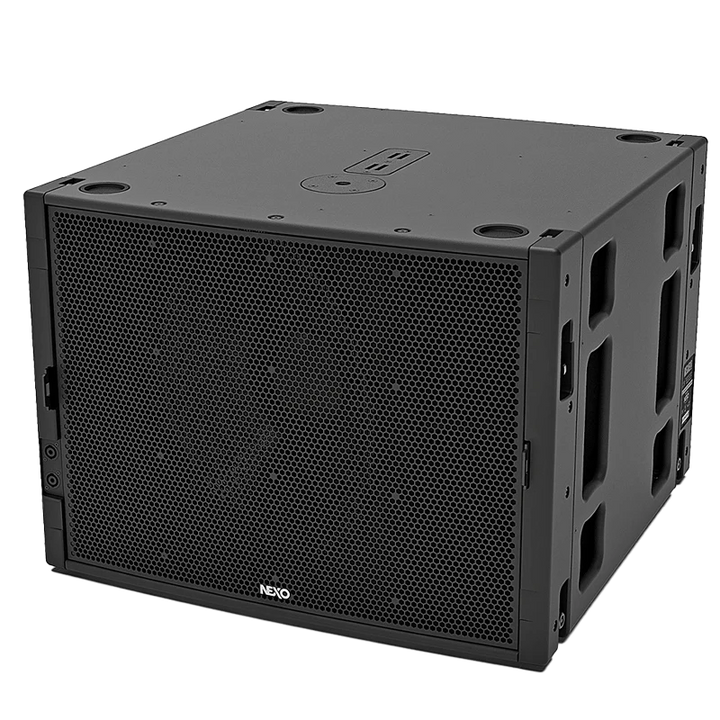 NEXO MSUB18 subwoofer shown alone as reference for ALP custom bag compatibility