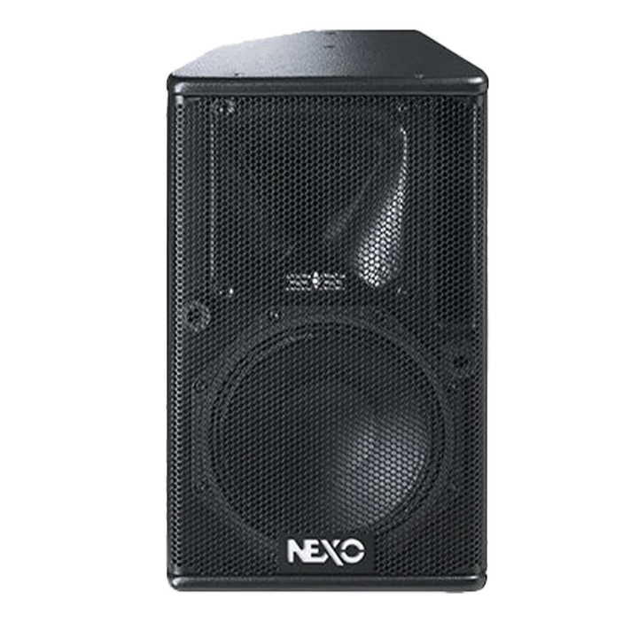 Standalone view of the Nexo PS8 professional loudspeaker protected by ALP Bags audio series