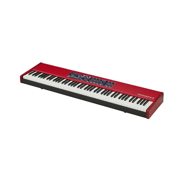 Standalone view of the iconic red Nord Piano 4 88-key stage piano before packing