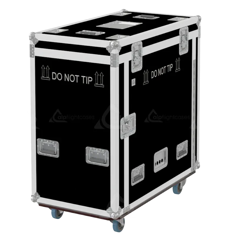 Professional flight case front view, featuring durable construction and high-quality hardware for Omega Pro Hazer CO2 by ALP Flight Cases.