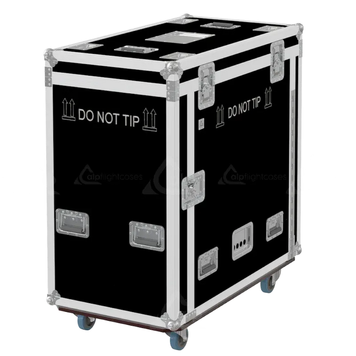 Professional flight case front view, featuring durable construction and high-quality hardware for Omega Pro Hazer CO2 by ALP Flight Cases.