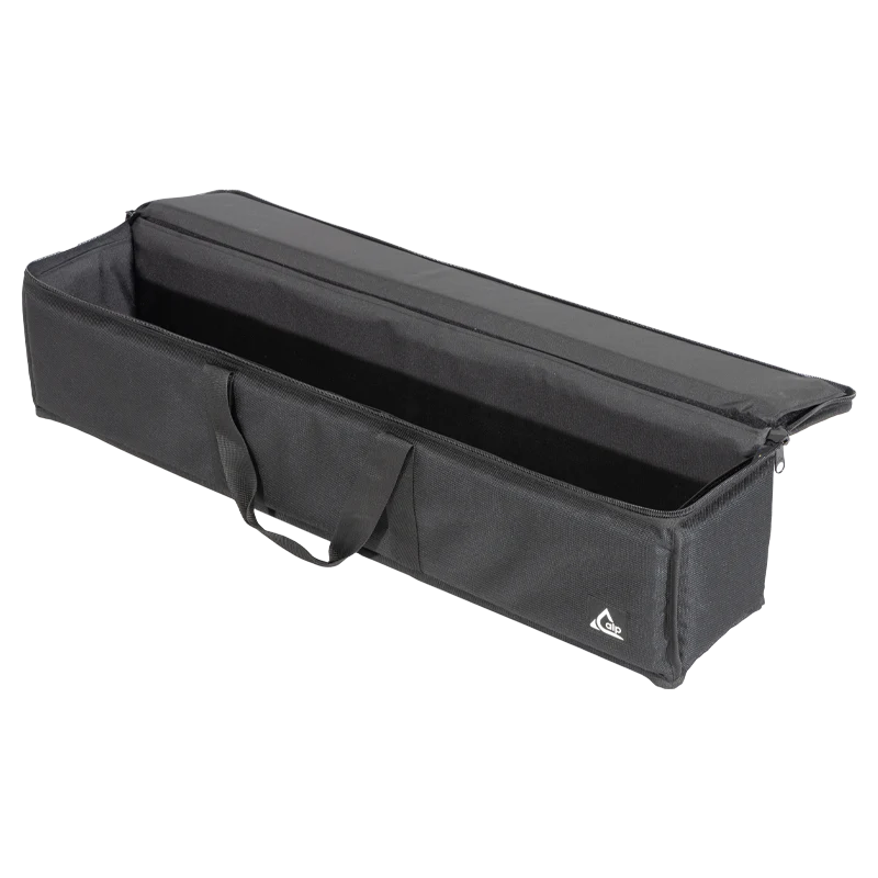 Interior view of the professional bag, highlighting the 10mm foamed padded interior and secure fit for Cameo LED bars.