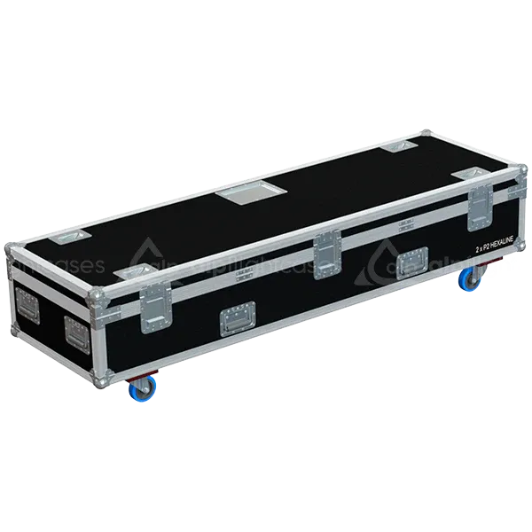 Professional flight case rear view, showcasing structural integrity and touring-grade finishing for Portman lighting by ALP Flight Cases.