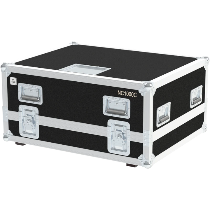 Exterior front view of the professional NEC NC1000C projector flight case featuring 10mm Birch Plywood and durable PVC finish by ALP Flight Cases
