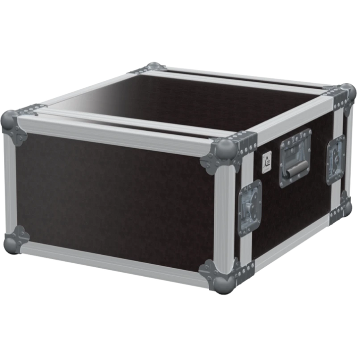 Front view of the professional Rack 2D STD 19 inch 6U 450mm depth flight case by ALP Flight Cases