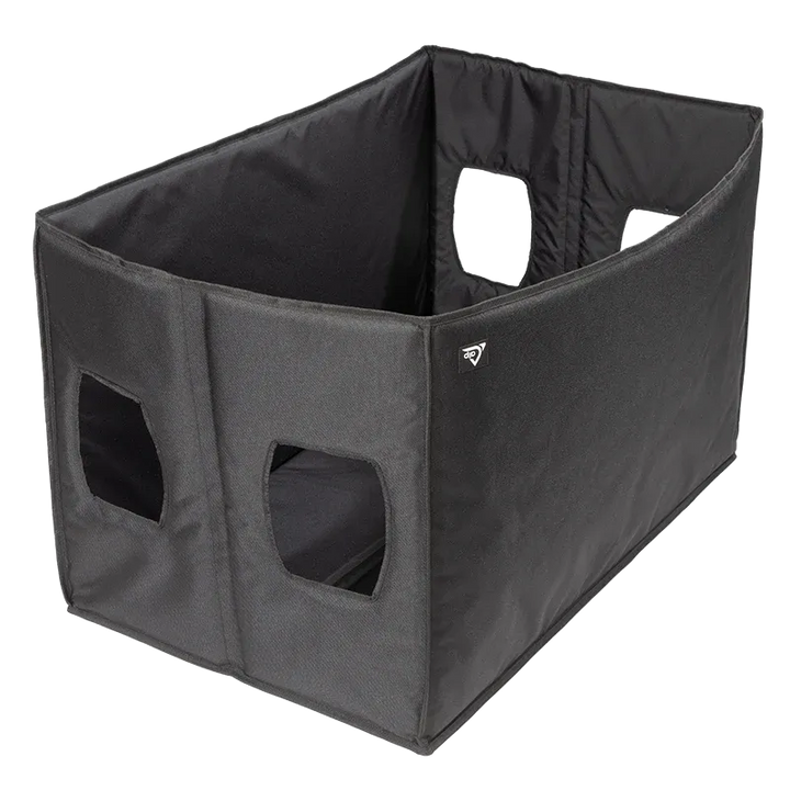 Detailed interior view of the cover, highlighting the protective 11mm foam padding designed to shield the RCF SUB 8006-AS