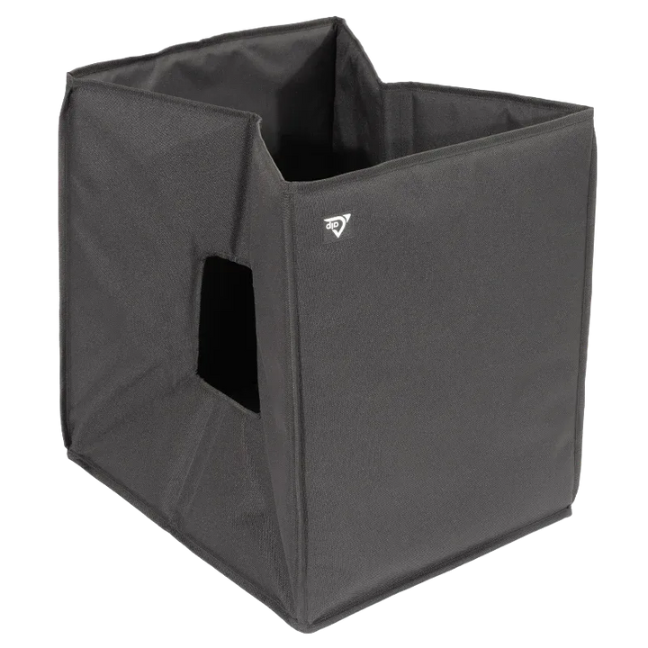 Detailed interior view of the cover, highlighting the protective 11mm foam padding designed to shield the RCF TTS 18-A II