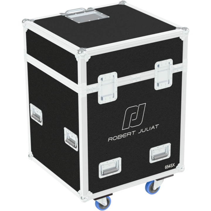 Professional flight case rear view, showcasing structural integrity and touring-grade finishing for Robert Juliat lighting by ALP Flight Cases.
