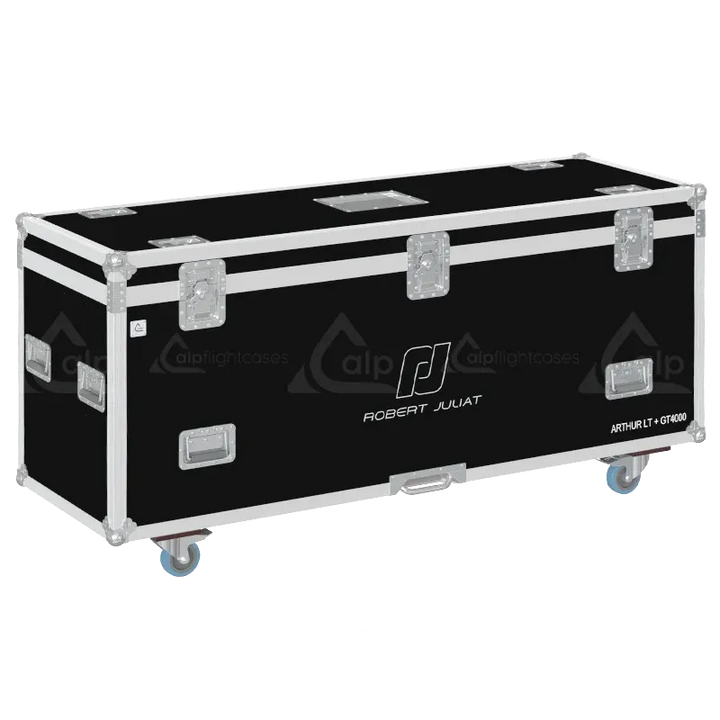 Professional flight case front view, featuring durable construction and high-quality hardware for Robert Juliat Arthur LT/GT 4000 by ALP Flight Cases