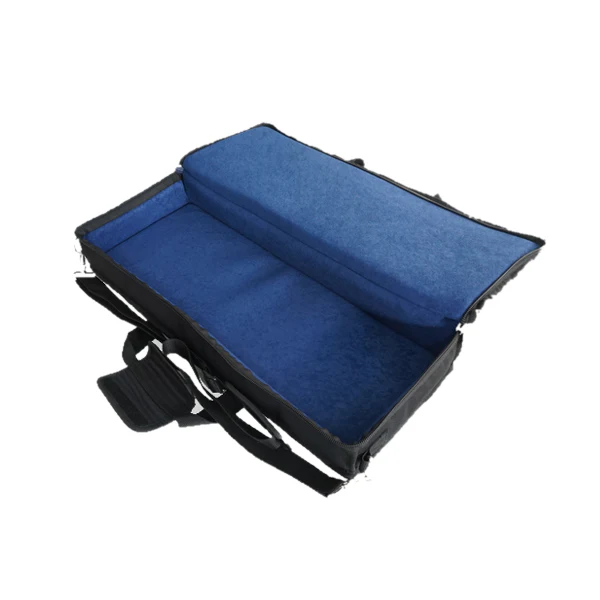 View of the open protective bag without the equipment, highlighting the spacious interior and 11mm foam padding