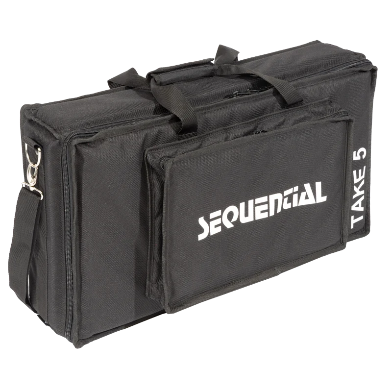 Front left perspective view of the 1500D Cordura transport bag for the Sequential Take 5