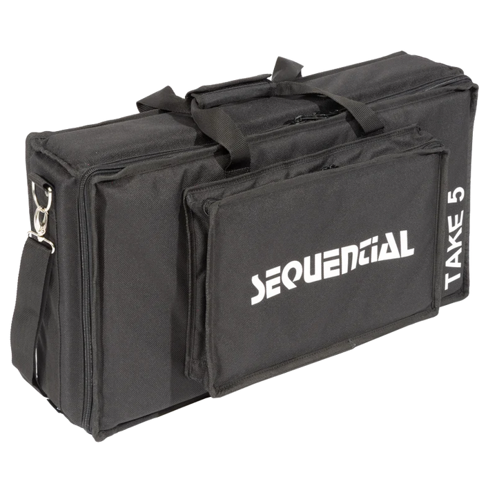 Front left perspective view of the 1500D Cordura transport bag for the Sequential Take 5