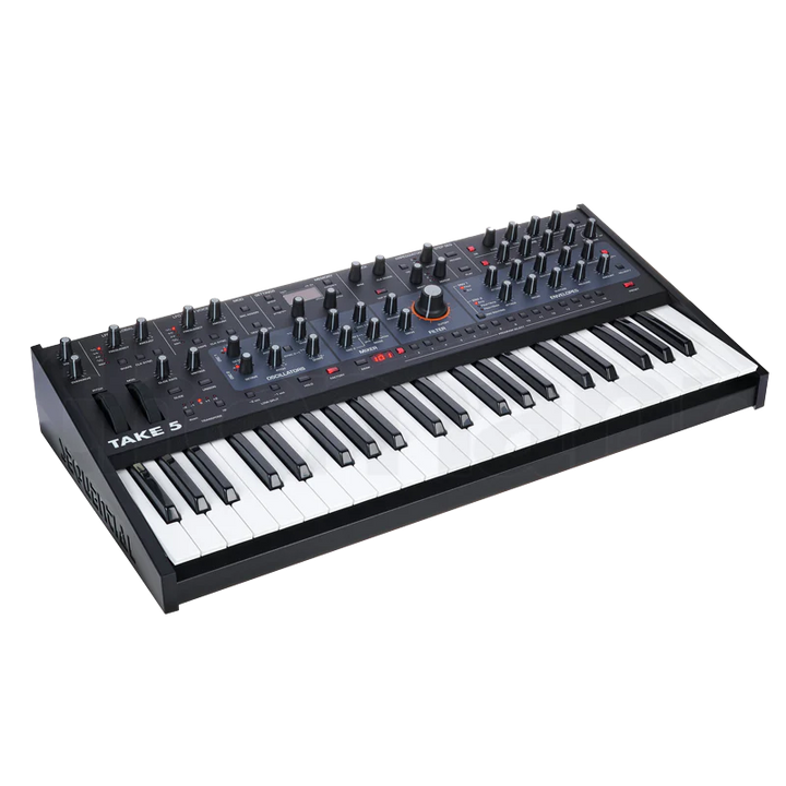 Standalone view of the Sequential Take 5 synthesizer before packing