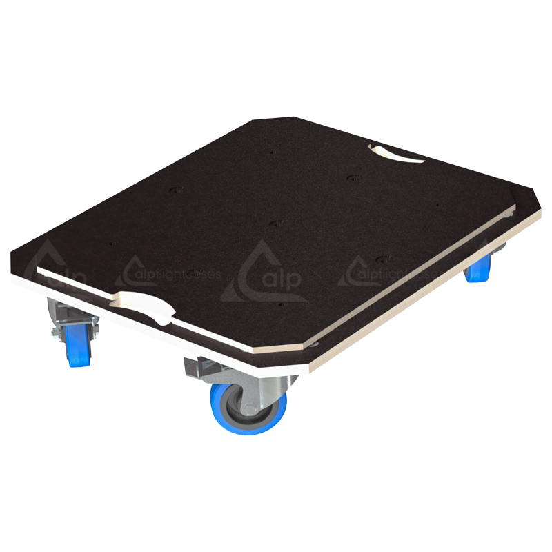 Top view of the professional 15mm wood touring skate board for Rack Speedy Box by ALP Flight Cases