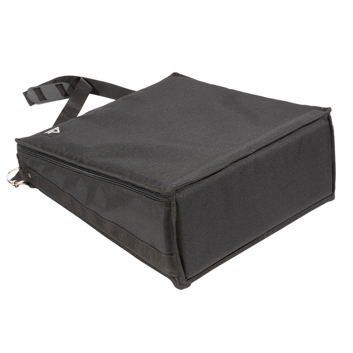 Rear view of the padded transport bag for the Soundcraft FX16 II console