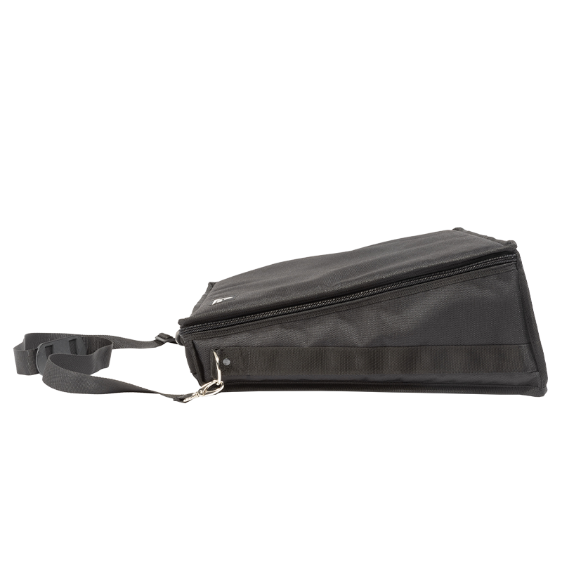 Side profile view of the protective bag for the Soundcraft FX16 II