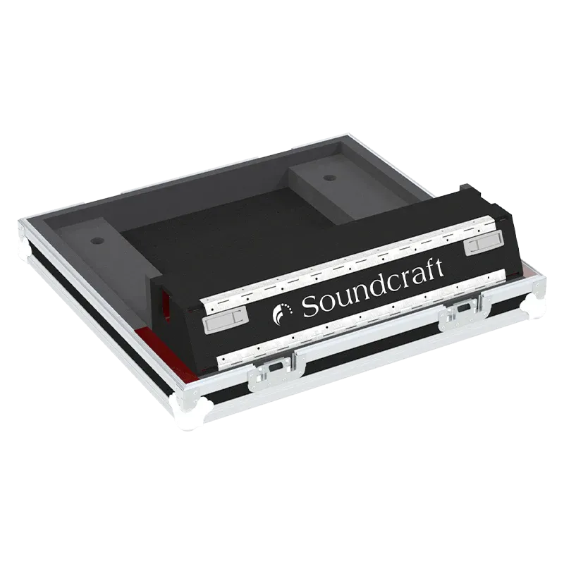Soundcraft Si Impact Case with Doghouse lateral side view flight case