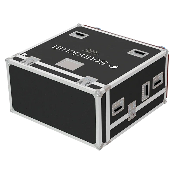 Soundcraft Vi1 Case with Doghouse 2 Doors and Wheels lateral top view flight case