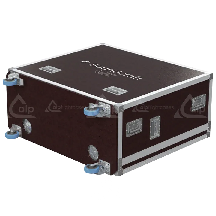 Soundcraft Vi1 Series II Case with Wheels back view flight case