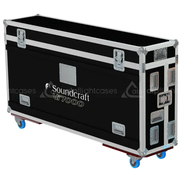SOUNDCRAFT VI7000 SERIE III 2 DOORS - WHEELS LATERAL SIDE VIEW FLIGHT CASE