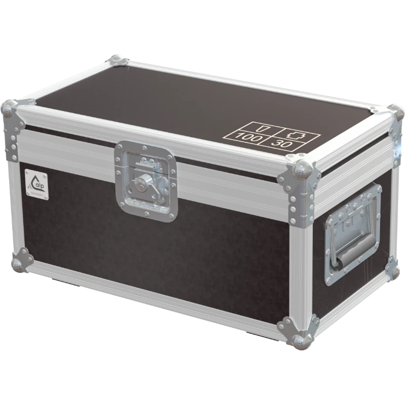 Exterior front view of the professional rigging hardware flight case featuring 9mm Birch Plywood and durable Brown Phenolic finish by ALP Flight Cases