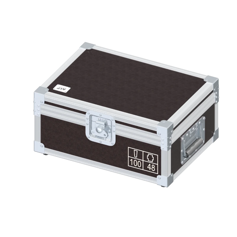 Exterior front view of the professional rigging hardware flight case featuring 7mm Birch Plywood and durable Brown Phenolic finish by ALP Flight Cases