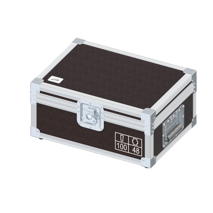 Exterior front view of the professional rigging hardware flight case featuring 7mm Birch Plywood and durable Brown Phenolic finish by ALP Flight Cases
