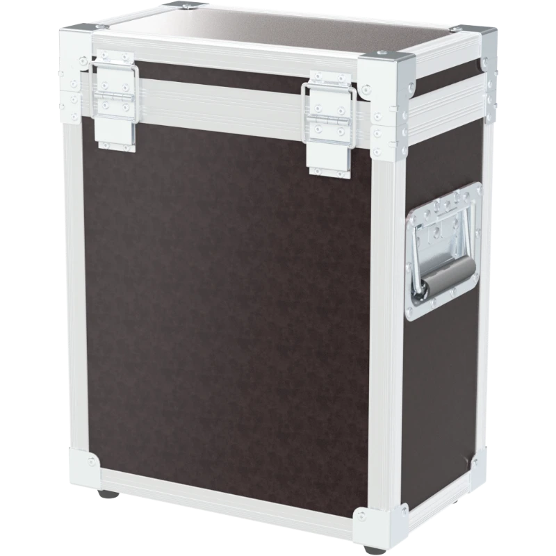 Rear view of ALP compact touring flight case designed for 2x Vicinay PAK 500.