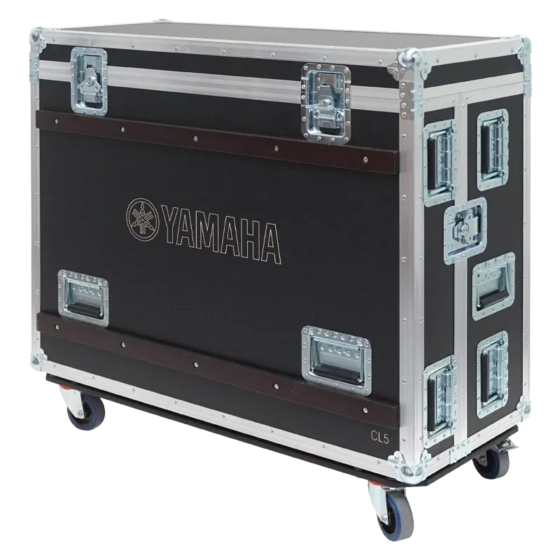 Yamaha CL5 Series II Case with Wheels back side view flight case